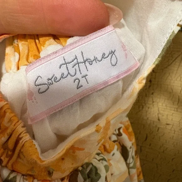 SweetHoney Yellow and White Floral Dress - Picture 3 of 3